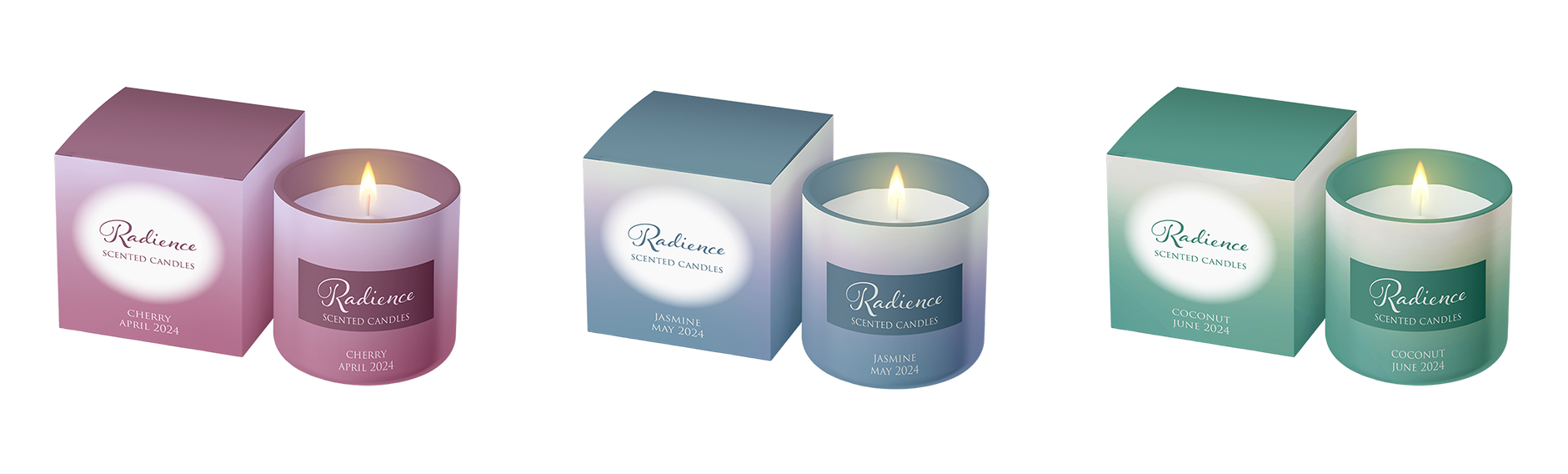 April, May, and June Candle Mockup