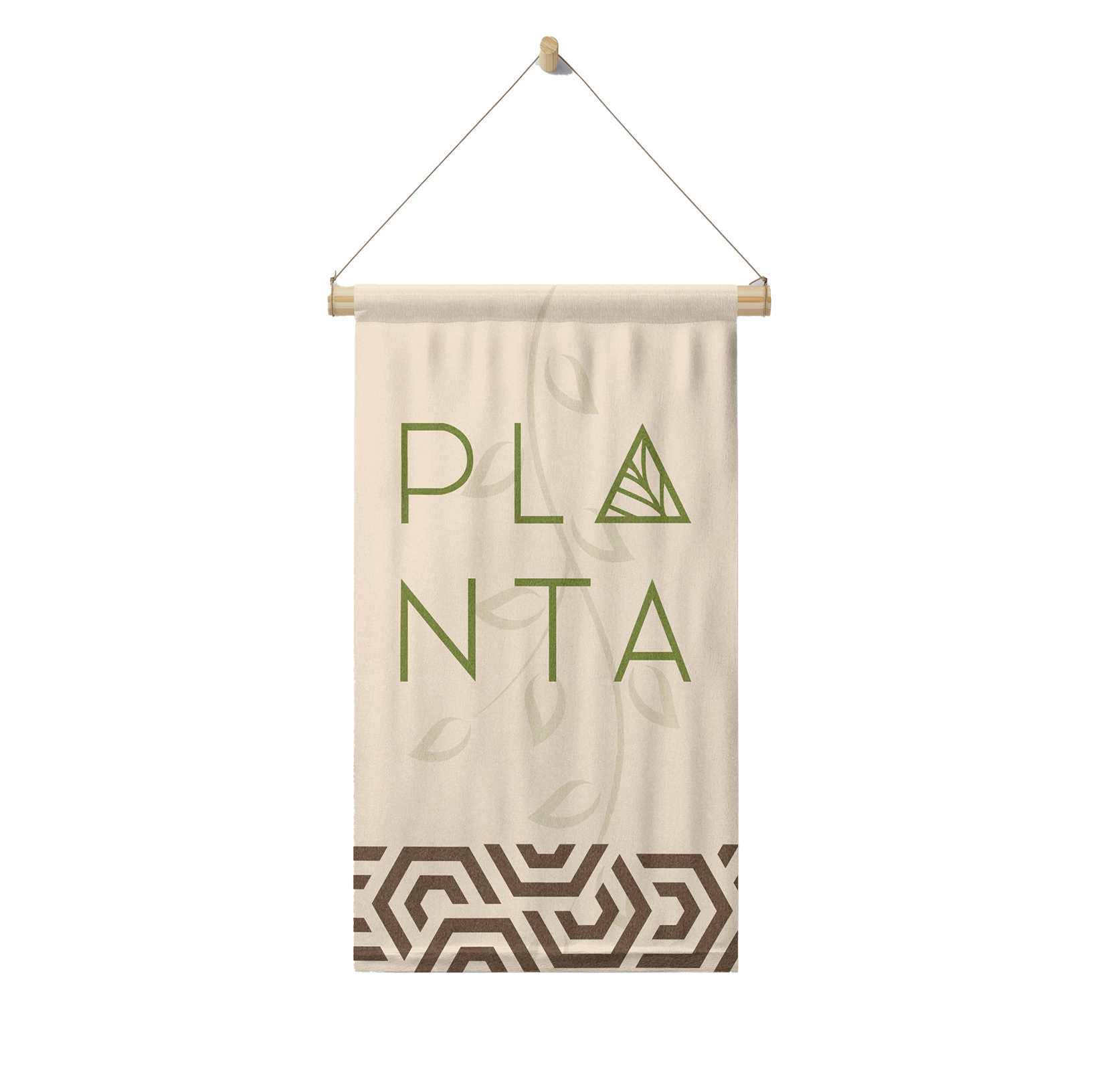 Hanging Pennant Mockup