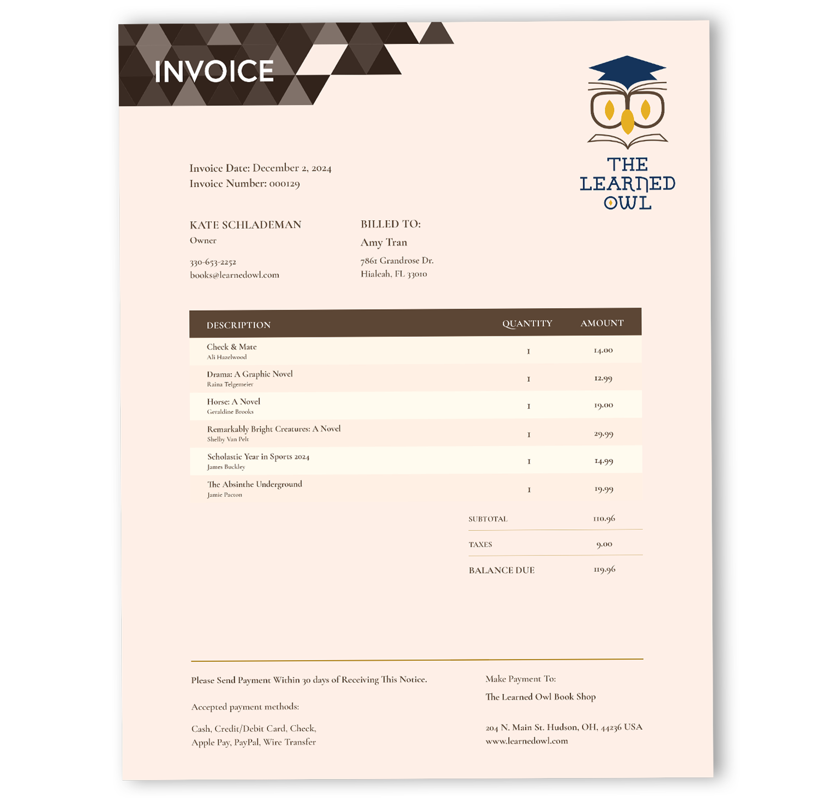 Invoice Mockup