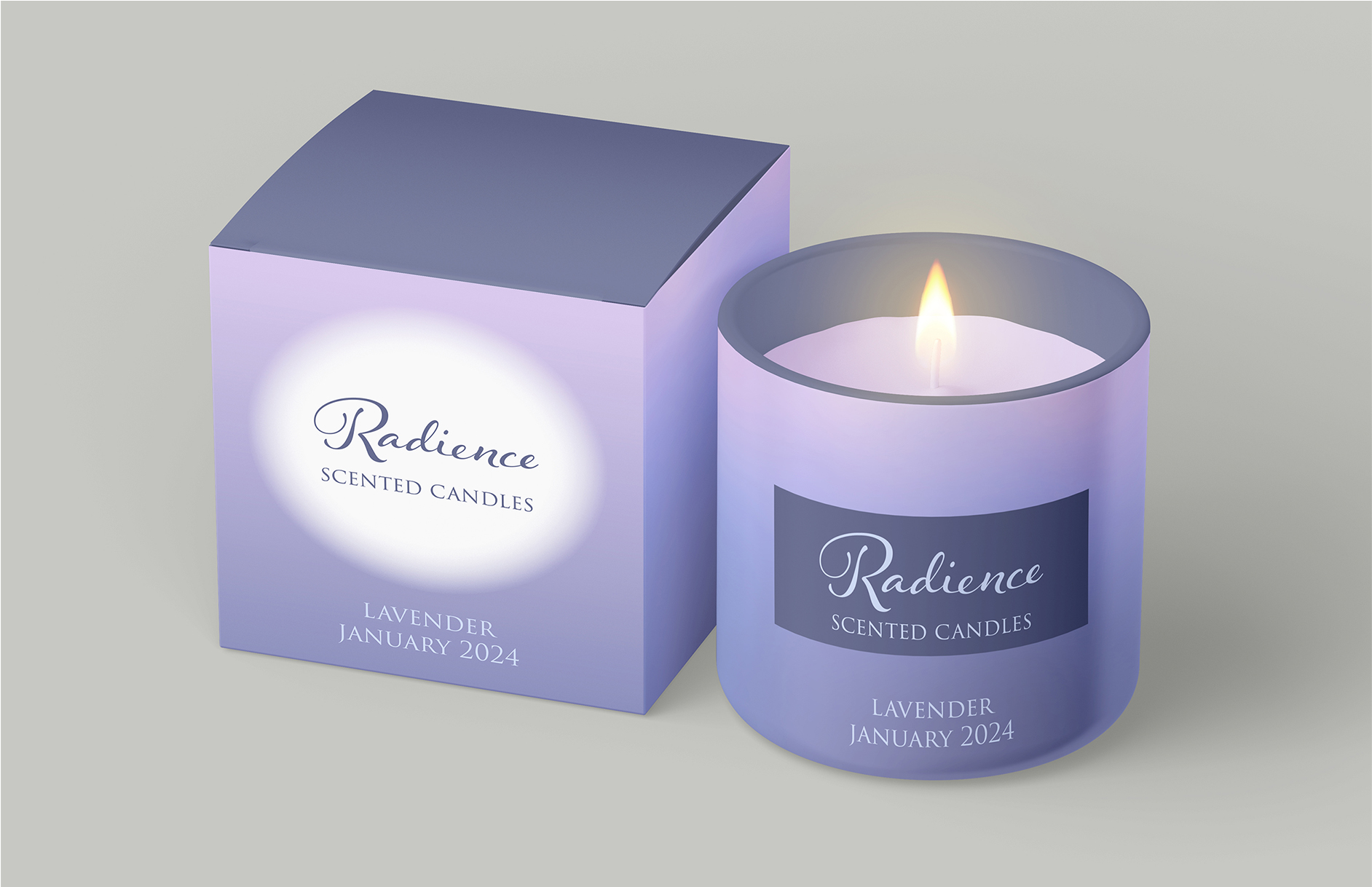 January Candle Mockup Banner