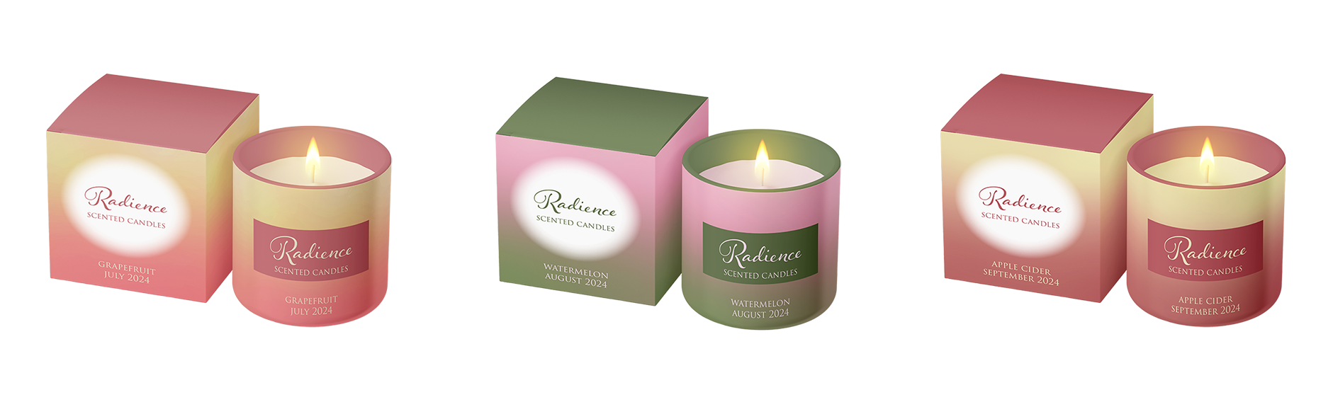 July, August, and September Candle Mockup