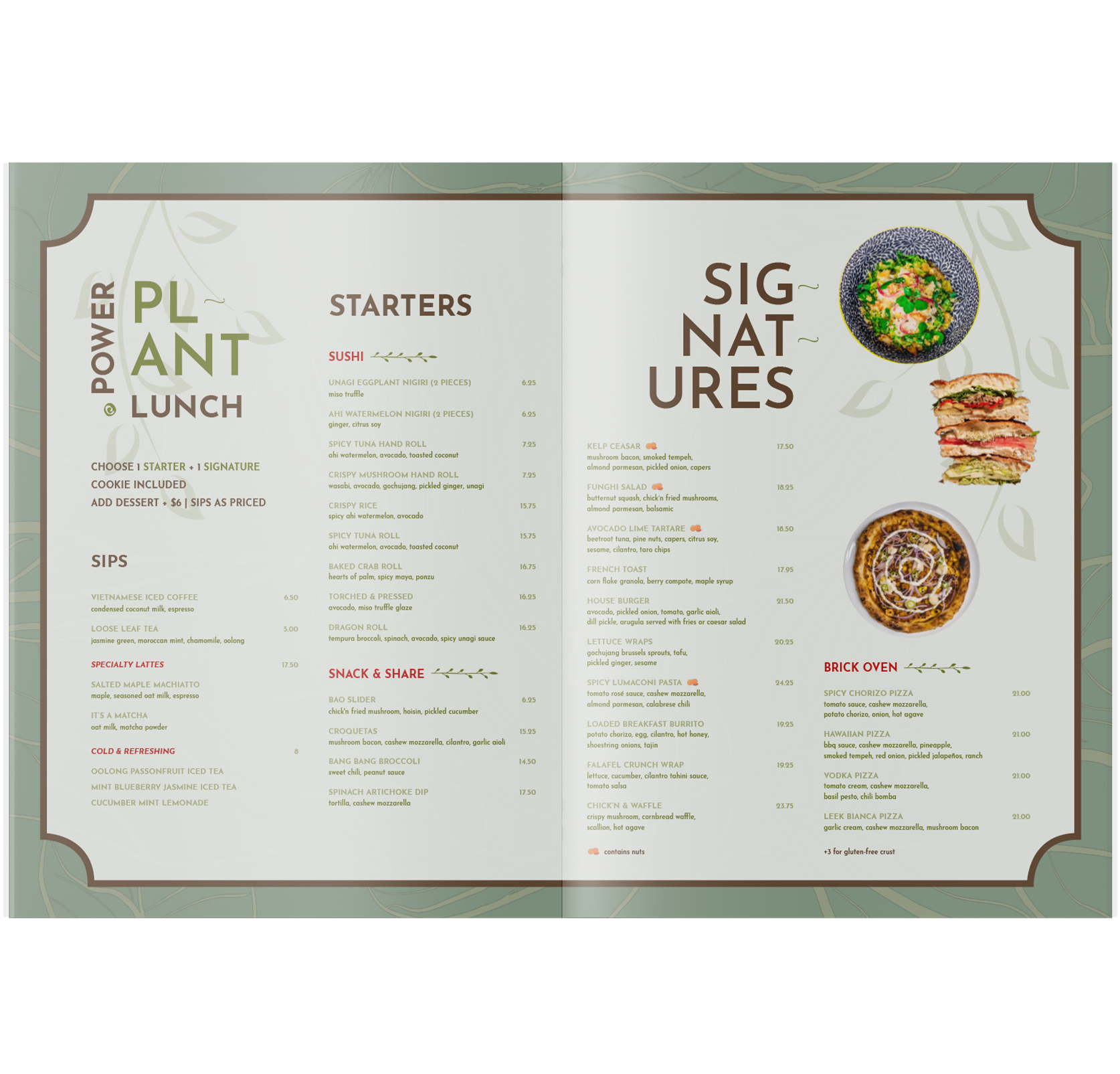 Starters/Signatures Mockup