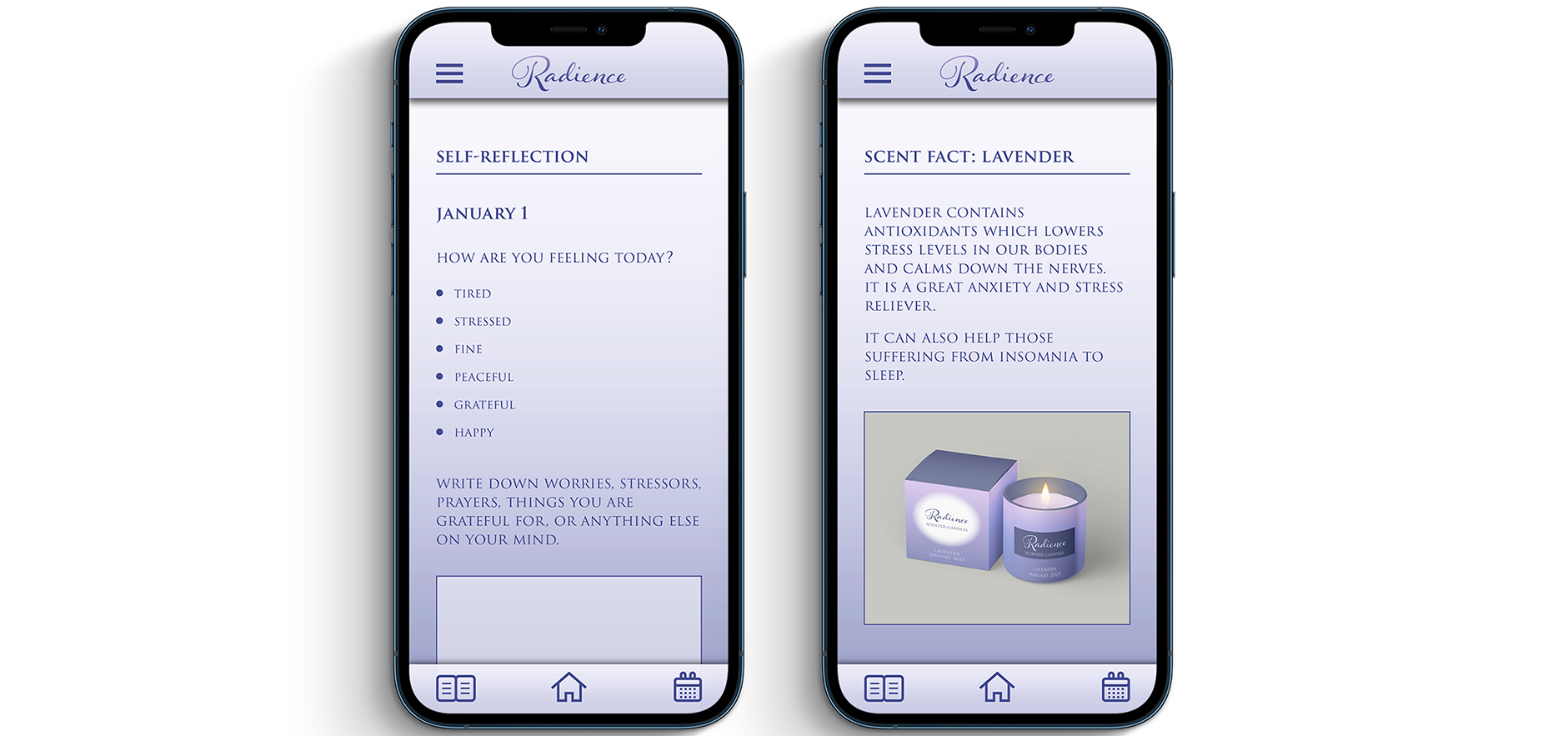 Self-Reflection/Scent Fact Mockup